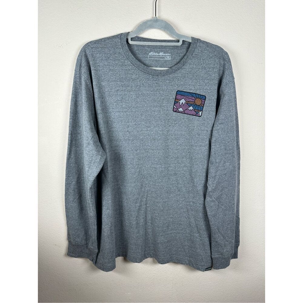 Eddie Bauer Long Sleeve Mountain graphic Men's shirt sz 2XL